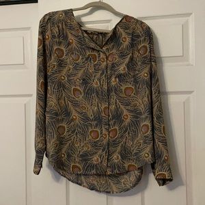LOFT long sleeve printed shirt